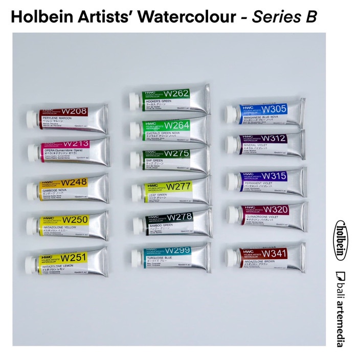 

(DISKON TERMURAH) Holbein Artists' SERIES B Watercolour Paint 15ml - 5ml