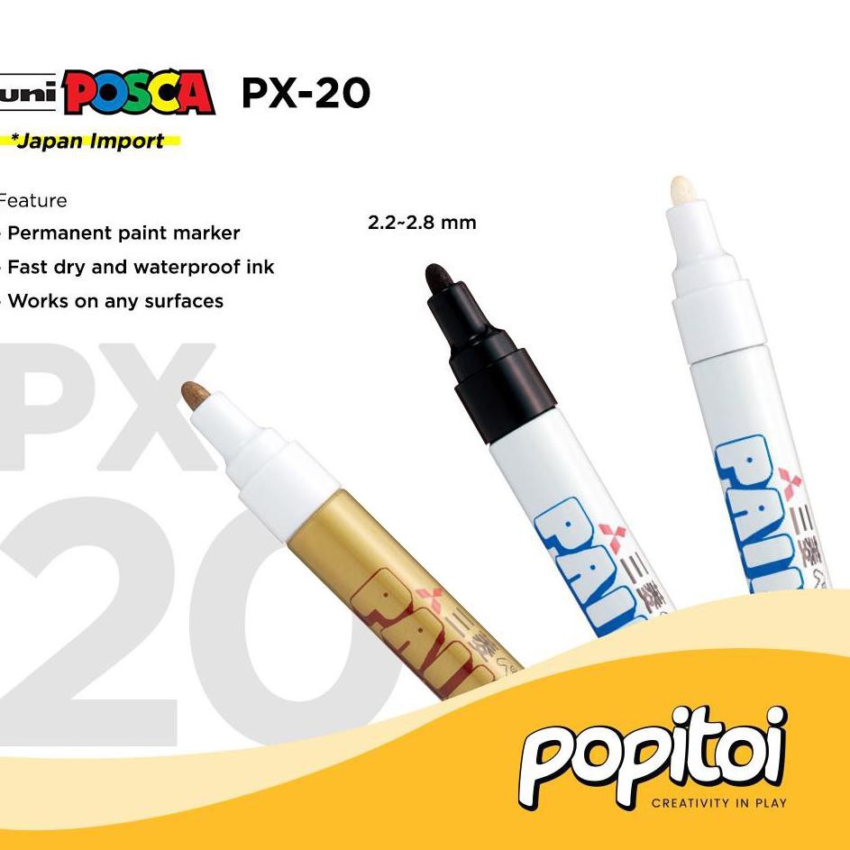 

ㅺ UNI Mitsubishi Paint Marker PX20 PX-20 Spidol Cat Permanen Oil Based ➤