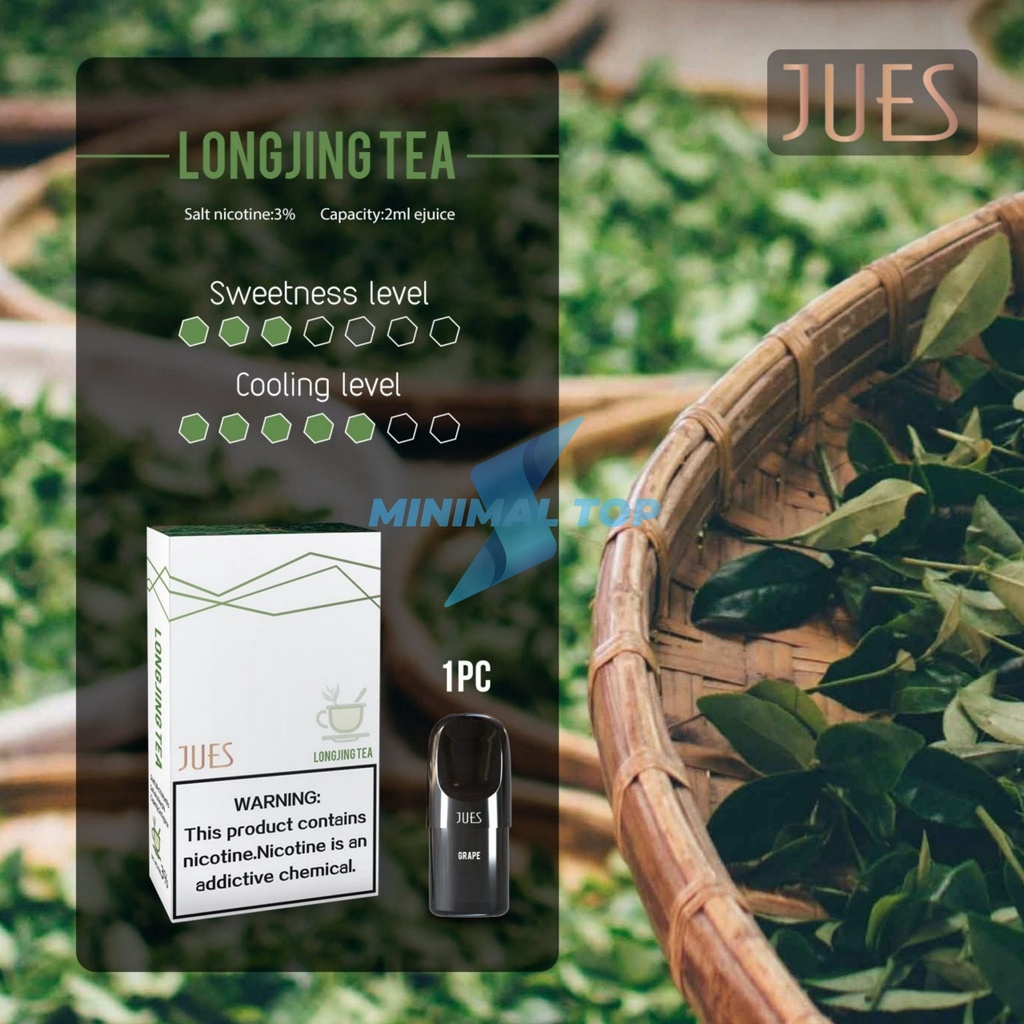 JUES Pod Pro Long Jing Tea (Cocok dengan Relx Infinity Essential Phantom)