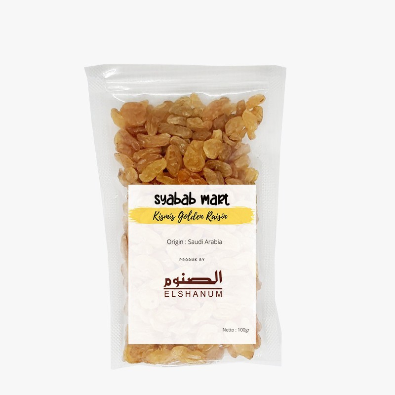 

[ COD ] Kismis Anggur Golden Raisin 100 Gram / Kismis Asam Manis Raisin Starr