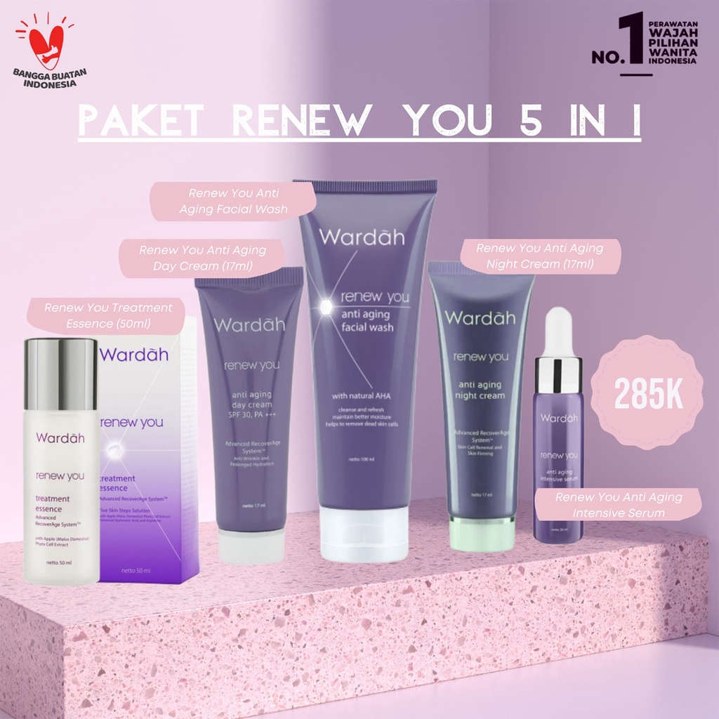 PAKET WARDAH RENEW YOU 5 IN 1