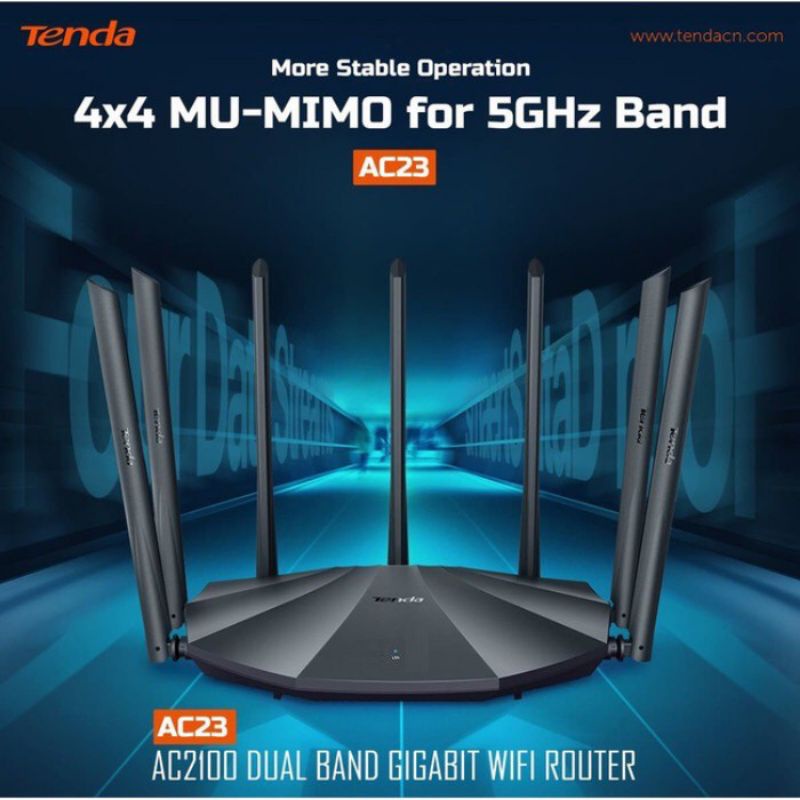 Tenda AC23 AC2100 Dual Band Gigabit WiFi Router MU-MIMO Technology