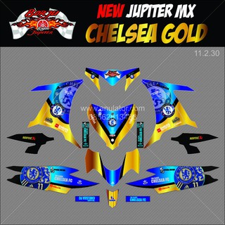 Sticker Striping Motor Stiker Yamaha New Jupiter Mx Chelsea Fc