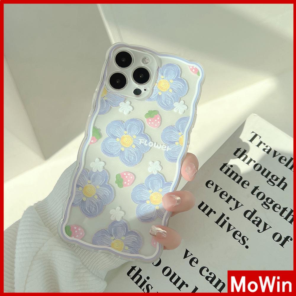 iPhone Case Silicone Soft Case Clear Case Wave Non-Slip Shockproof Camera Full Coverage Protection Oil Painting Flower For iPhone 13 Pro Max iPhone 12 Pro Max iPhone 11 iPhone7Plus