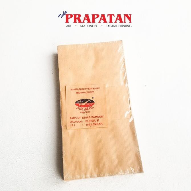

AMPLOP COKLAT POLOS SUPER K AIR MAIL / AMPLOP DINAS SAMSON