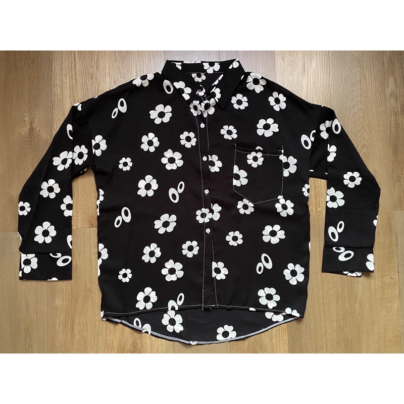 EGALLERY KEMEJA FASHION IMPORT BUNGA BW