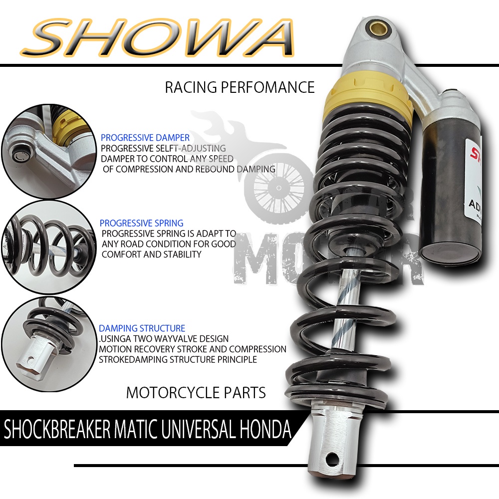 SHOCKBREAKER MATIC TABUNG ATAS CNC HONDA SUSPENSI VARIASI SHOWA NEW XT motor