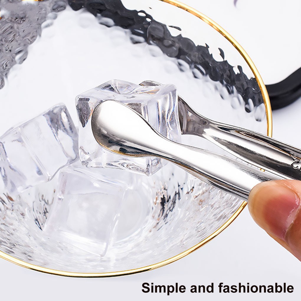 Klip Penjepit Es Batu / Roti / BBQ Portable Anti Slip Bahan Stainless Steel Untuk Aksesoris Dapur
