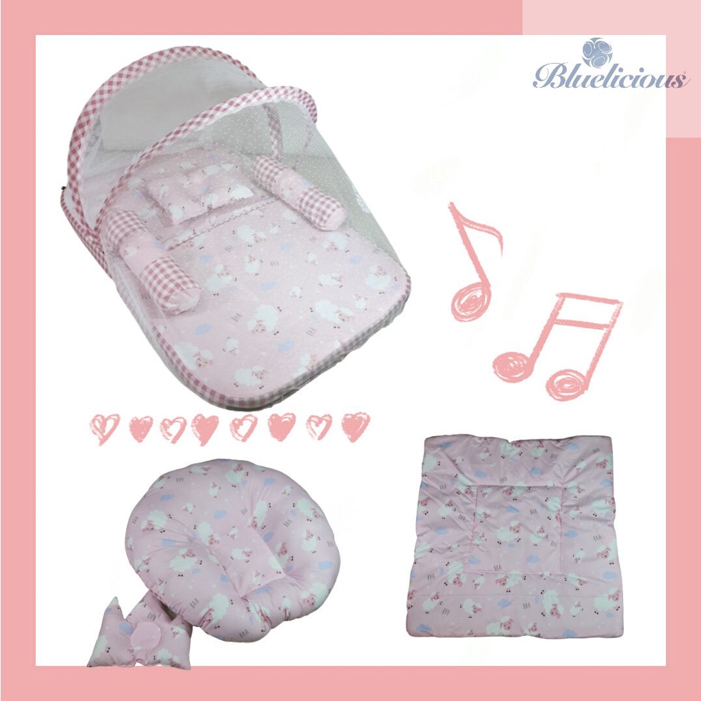 Gift Set Baby Newborn - Kasur Lipat Kelambu + Sofa Bayi + Selimut Bayi  - Kado Lahiran