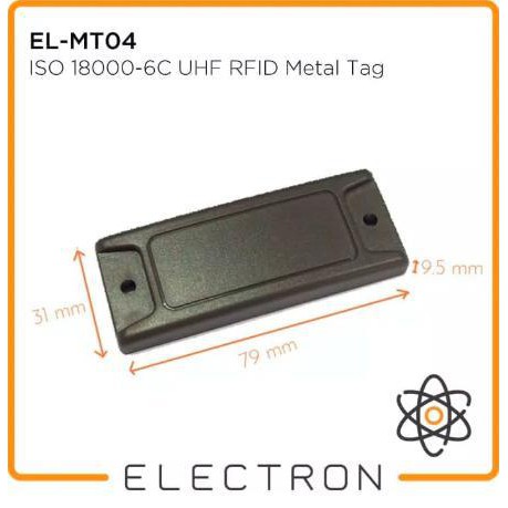 RFID UHF Metal Tag 79x31x9.5 mm Passive ISO 18000-6C Electron EL-MT04