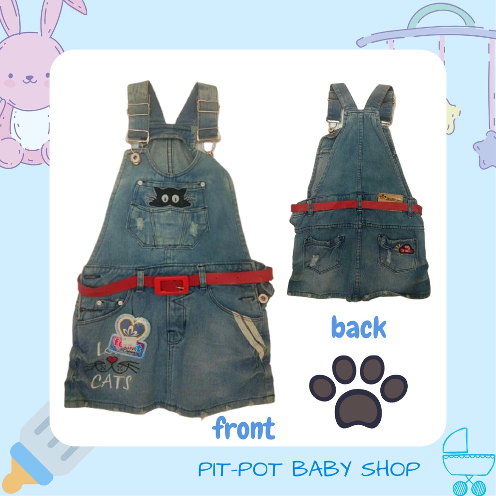 Sandatan Jeans Anak Untuk Usia 2-3 Tahun / Baju Monyet Anak / Baju Kodok Anak Perempuan / Jumpsuit A