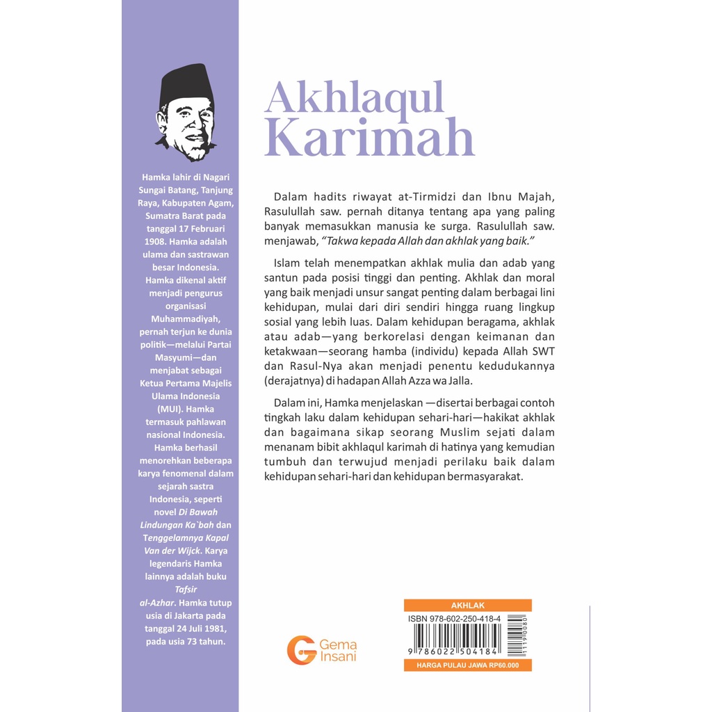 Buku Akhlaqul Karimah - Buya Hamka - Gema Insani 100% Original