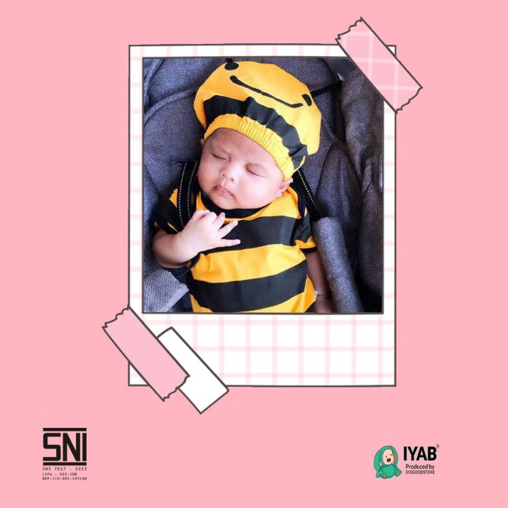 IYAB  Baju Bayi Jumper Bayi Lebah Katun Unisex-6
