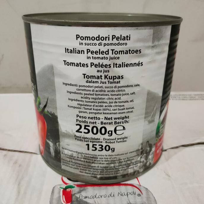 

Ciao Italian Peeled Tomato Premium 2550gr Tomat Kupas Chopped Tomato
