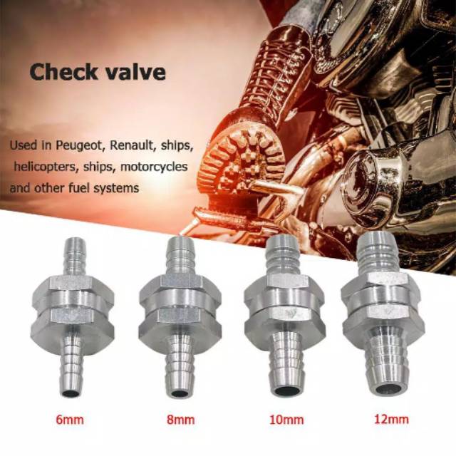 Katup Logam Aluminium Satu Arah Bahan Bakar Motor Kapal Mobil Fuel One Way Non Return Che Valve