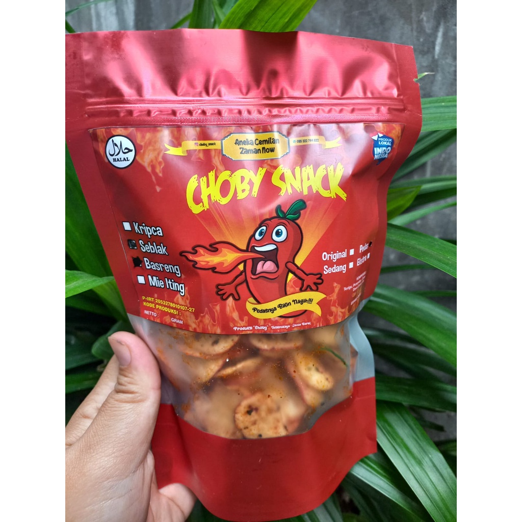 

Cemilan Snack Kerupuk Seblak Kering Choby Snack