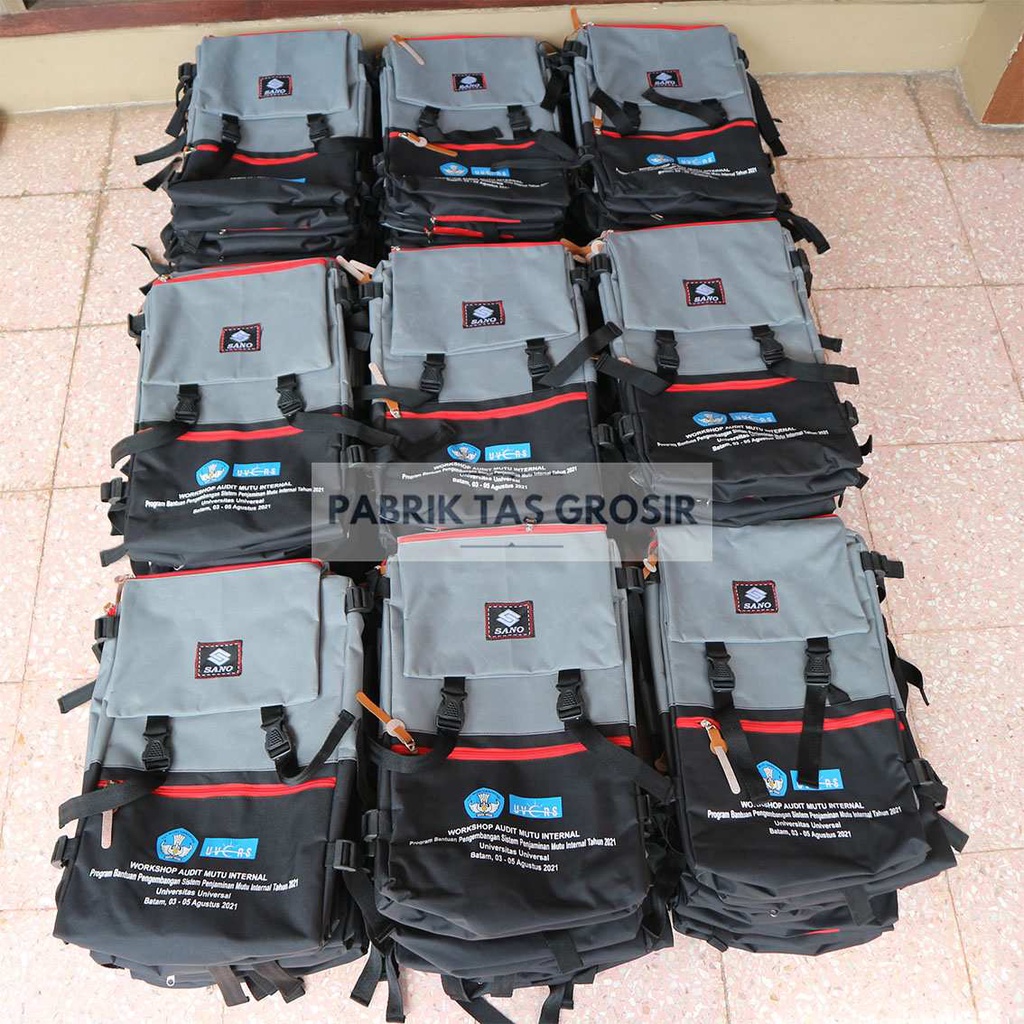 TAS GROSIR SANO DISTRO ABU HITAM SABLON WORKSHOP AUDIT MUTU INTERNAL COCOK UNTUK SOUVENIR SEMINAR