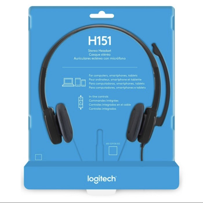 Logitech H151 Stereo Headset Noise Cancel Mic Jack 3.5mm Multi H 151