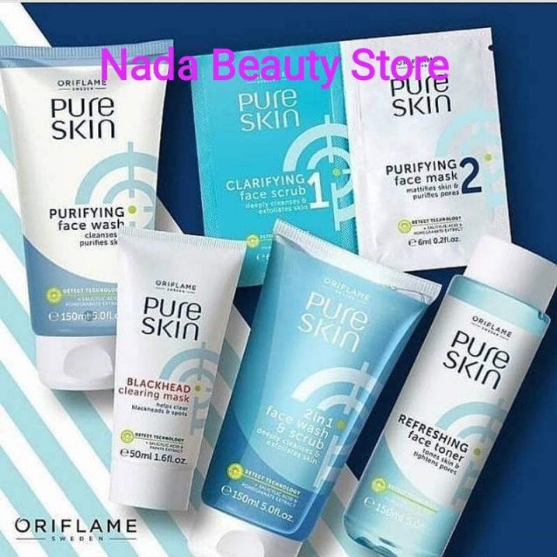 Pure Skin Toner/ Pureskin Face Wash/ Wash &amp; Scrub/ Charcoal Mask/ Masker Sachet Blackhead/ Clay Mask/ Face Scrub/ SOS Spot Gel/SOS Blemish Gel Obat Jerawat