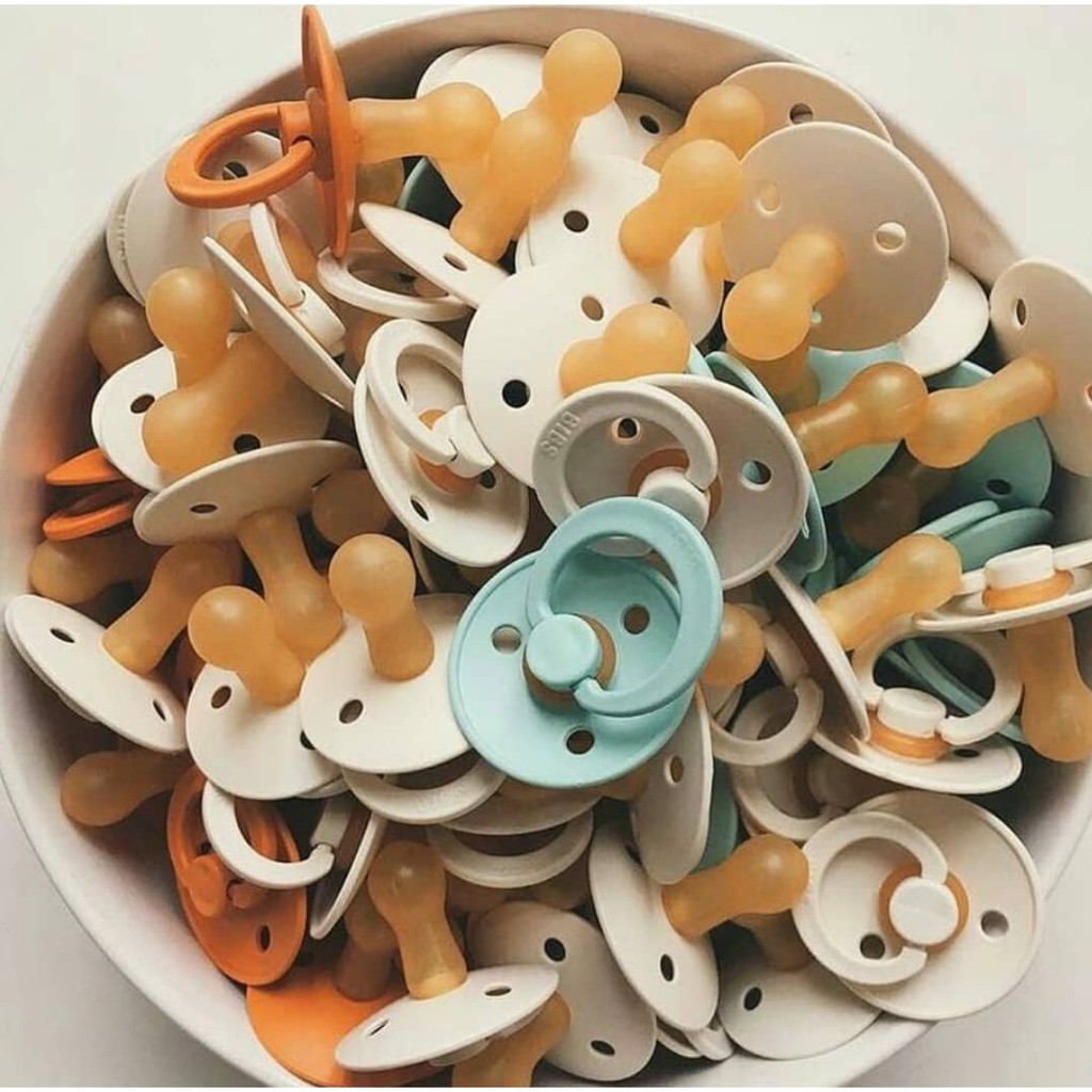 BIBS Pacifier - Size 0-6 6-18 Months Empeng Dot Paci Bayi Baby Newborn Boho Neutral Solid Matte