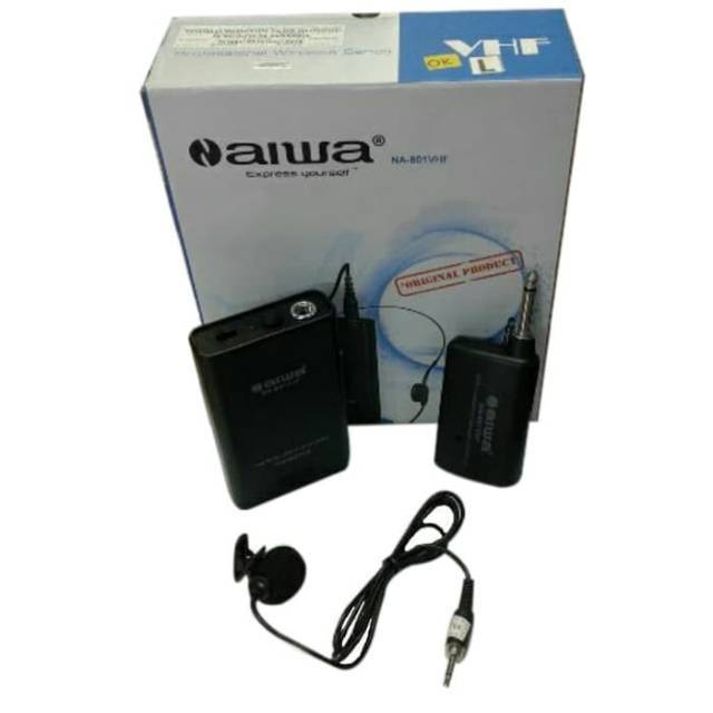 Aiwa mic wireless NA-801 clip on single cocok buat imam