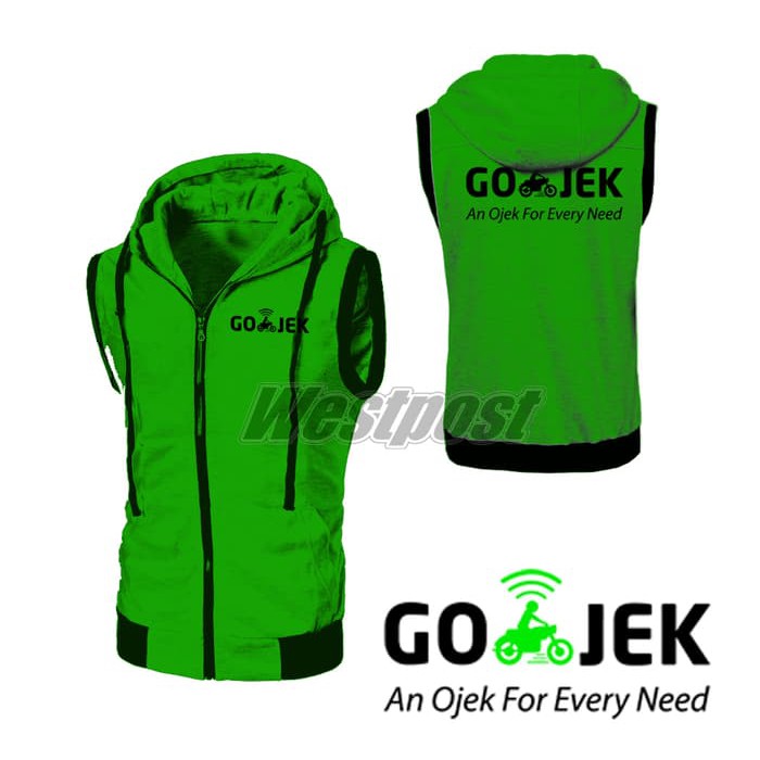 JAKET ROMPI VEST SLEEVELESS HIJAU TUA