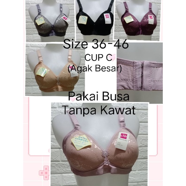 BH Pakai Busa Tanpa Kawat M 555(275) BRA Size 36-46