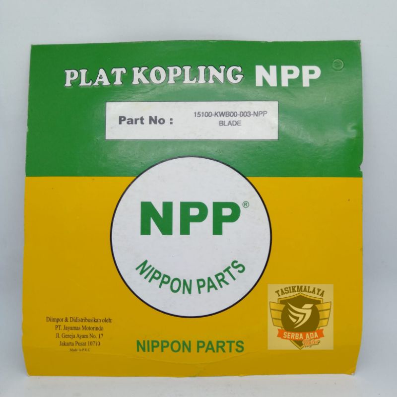 PLAT KOPLING KAMPAS KOPLING BLADE 100% Original NPP