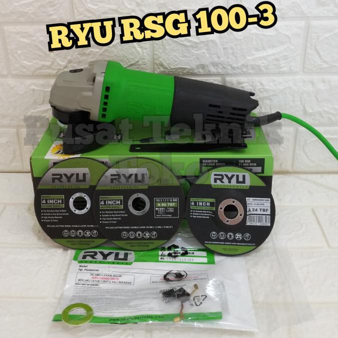 GERINDA RYU RSG 100-3 - GERINDA RYU 4" - RYU ANGLE GRINDER RSG 100-3
