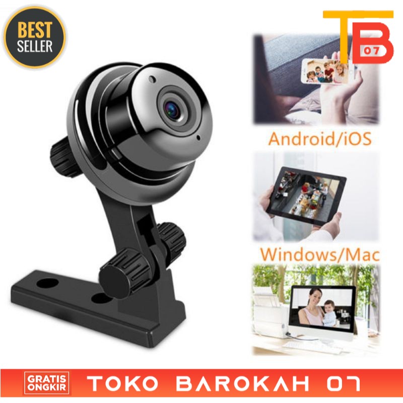 Kamera Cctv Mini Wifi Hd 1080p Pantau Jarak Jauh Menggunakan Hp IP CAMERA Mini Camera Aplikasi V380