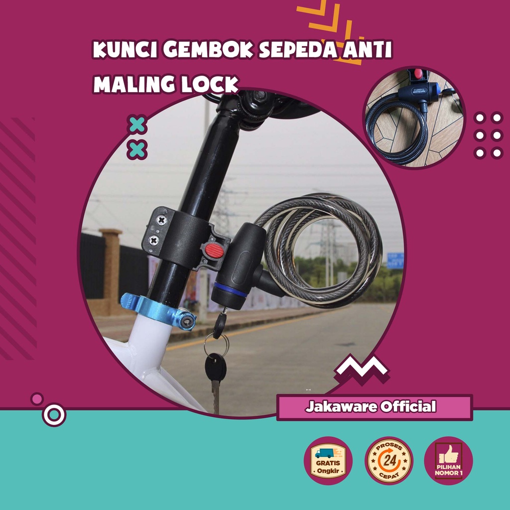 KUNCI GEMBOK SEPEDA ANTI MALING LOCK SEPEDAH PENGUNCI MTB GUNUNG ROADBIKE BALAP LIPAT SELI FEDERAL P