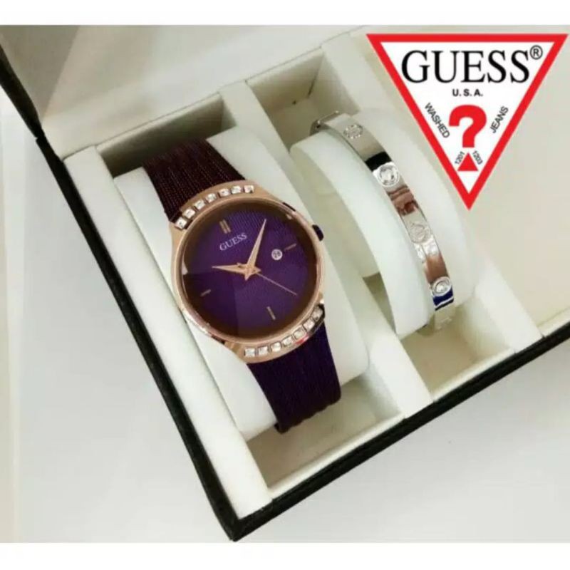 jam tangan terbaru Gu3ss free gelang d.3,2cm. 140rb