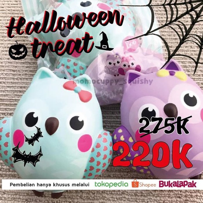 HALLOWEEN TREAT DEFFECT cupcakes aisyah jumbo boo owl squishy Licensed