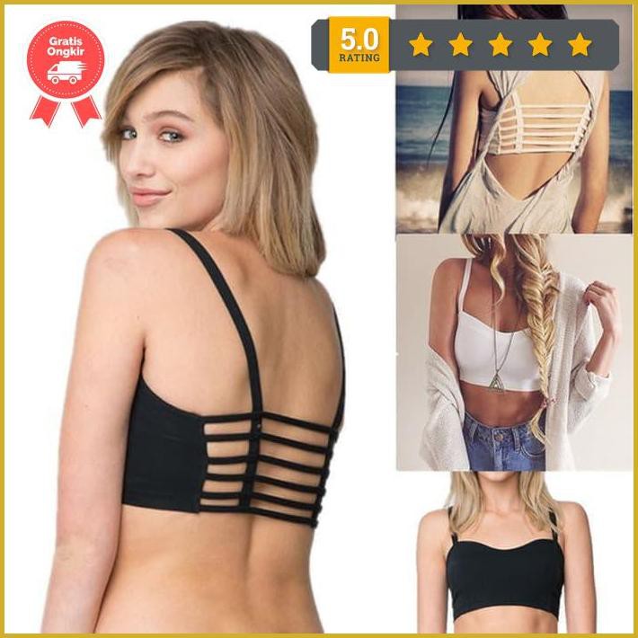 Best Seller Bh Bra Sport Tali 6 / Bra Tally Hitam Putih Terlaris