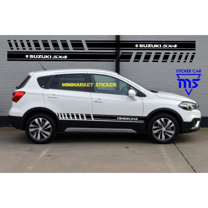 sticker stripe mobil suzuki sx4 stiker sx4 body Keren