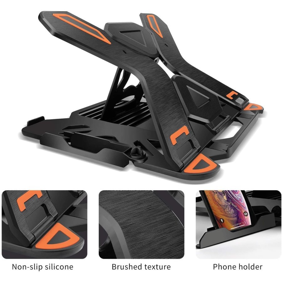 TATAKAN ALAS LAPTOP ADJUSTABLE STAND NOTEBOOK COOLING PAD HOLDER PHONE