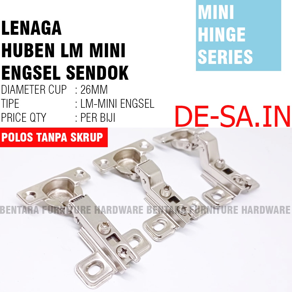 LENAGA BY HUBEN EK SERIES - ENGSEL SENDOK SLOW MOTION HINGE EK-0 EK-8 EK-16 LURUS SETENGAH FULL BUNGKUK INSET HALF FULL OVERLAY