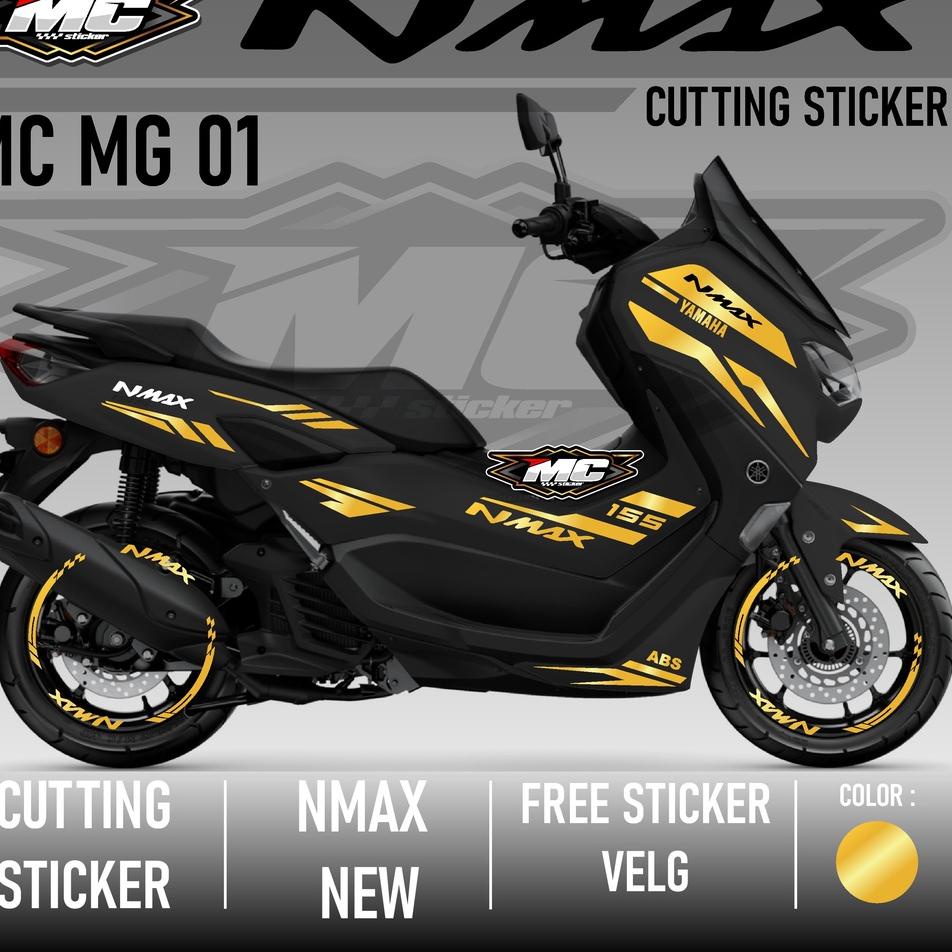 Paling Dicari.. MC Aksesoris Motor Yamaha Nmax New 2020 2021 Free Velg Skotlet Sticker Striping Lis 