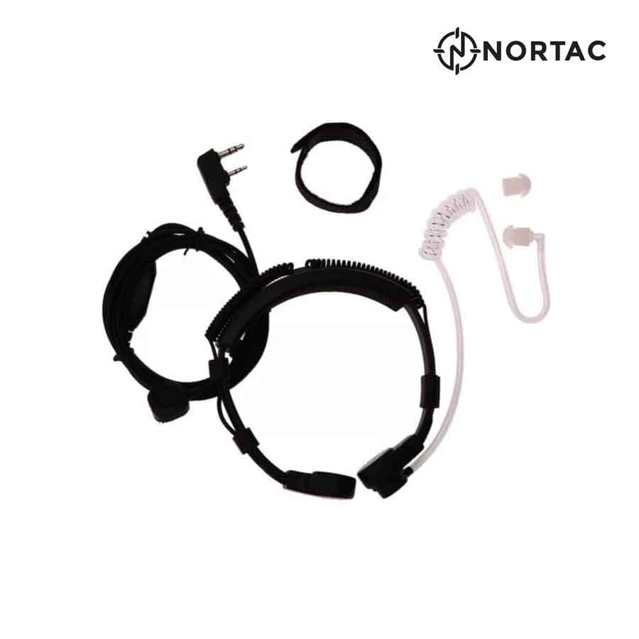 NORTAC Throat Mic PTT HT Microphone Earphone Jack Kenwood For BAOFENG LUPAX WEIERWEI TAFFWARE dll