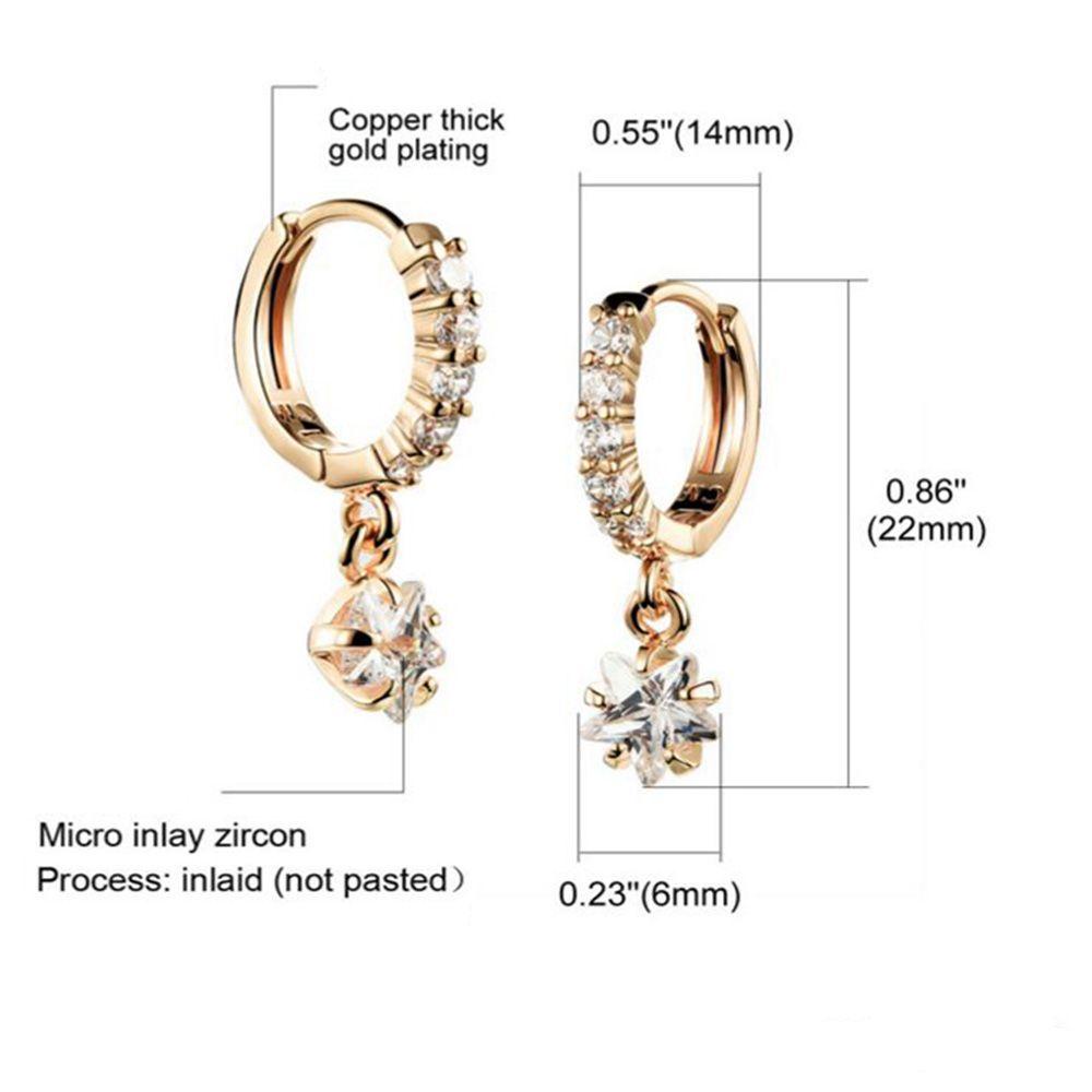 Needway Drop Earrings Juli 4th Menjuntai Hadiah Perhiasan Elegan Cubic Perhiasan Aksesoris