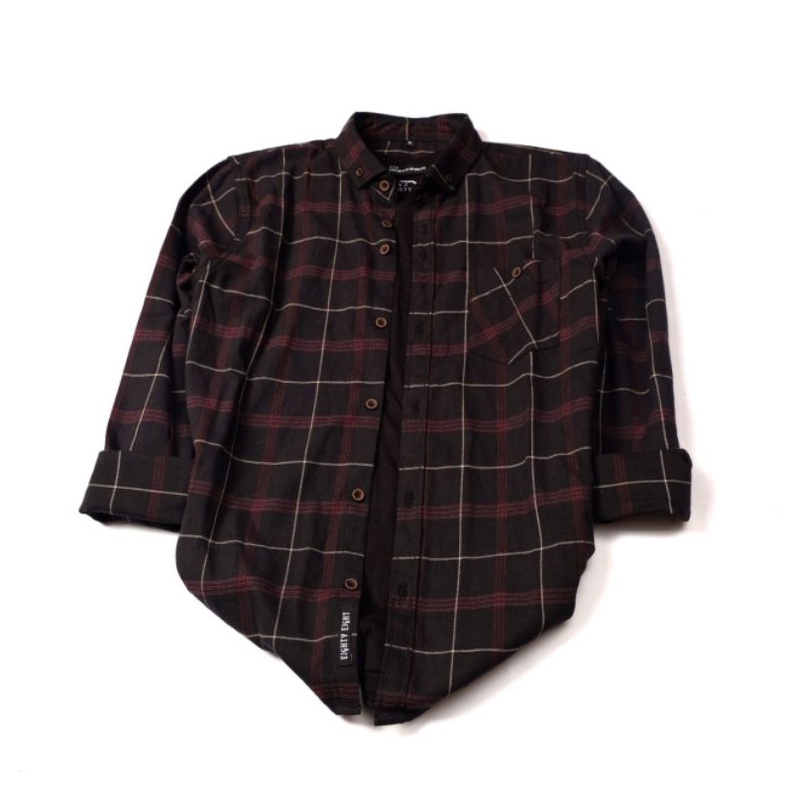 Kemeja Flanel Lengan Panjang Unisex st212