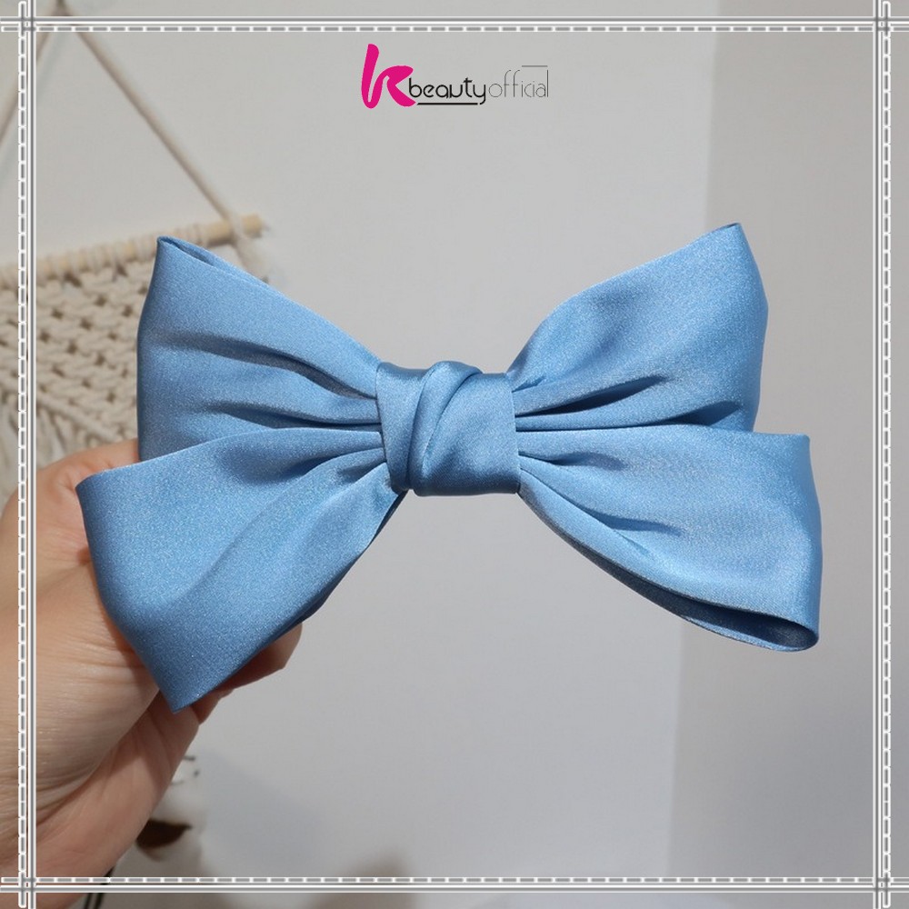 KB-C160 Ikat Rambut Pita Besar Kuncir Rambut Hairband Aksesoris Wanita Kunciran Rambut Korea Style-PITA BIRU