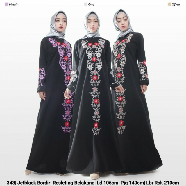 MADINAH JETBLACK SET GAMIS SYARI