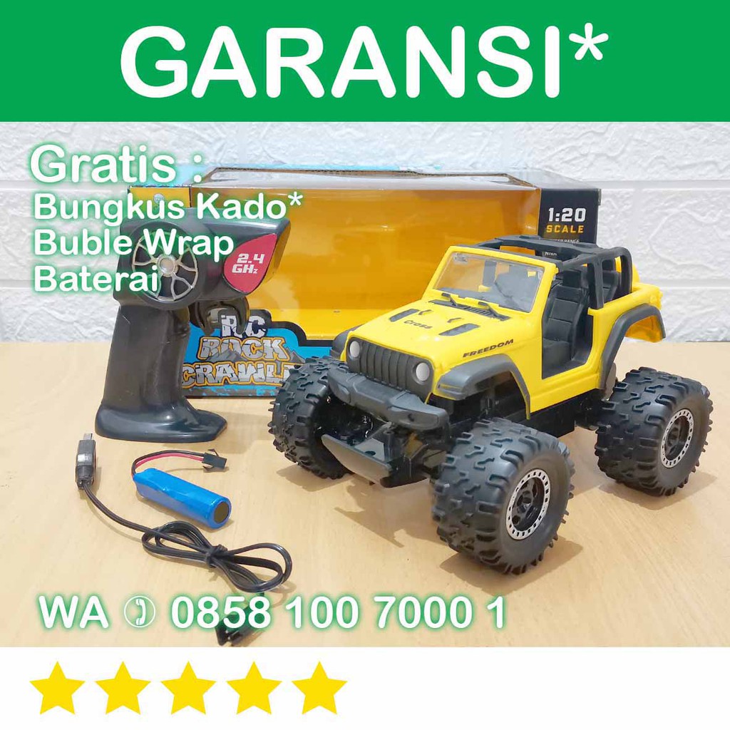 SoToy RC Jeep Wrangler Rubicon Remot Truck OFFROAD CRAWLER Climber Yellow Soft Top