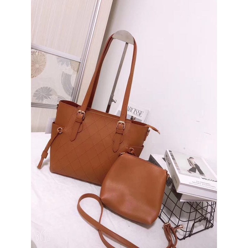 [RESTOCK] #6680 2 in 1 Tas jinjing bahu wanita shoulder hand bag cewe terlaris produk sesuai gambar