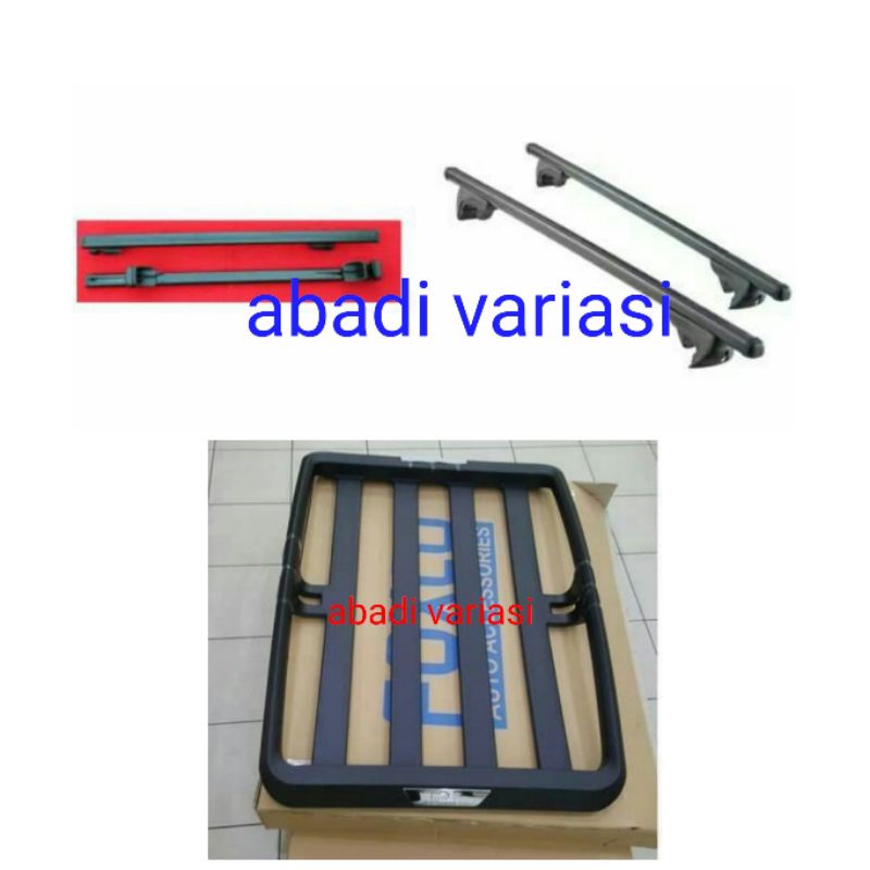 PAKET CROSS BAR JEPIT ROOF RAIL+RACK HUMMER RUSH/TERIOS LAMA