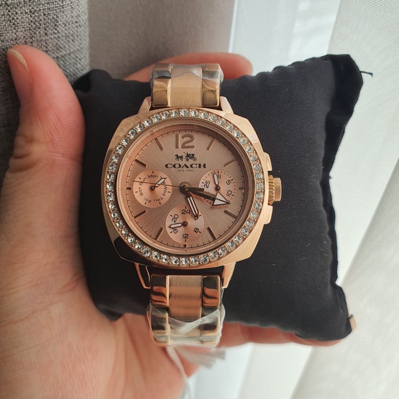 (ORIGINAL) JAM TANGAN WANITA COACH BOYFRIEND STEINLESS STEEL BLINK