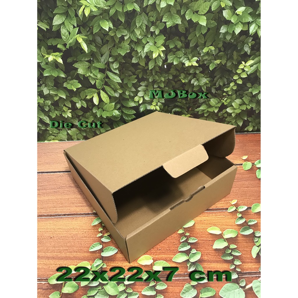 

KARDUS UK.22x22x7 CM.......DIE CUT KOTAK KARTON UNTUK PACKING AKSESORIS - DLL - MODEL BOX PIZZA