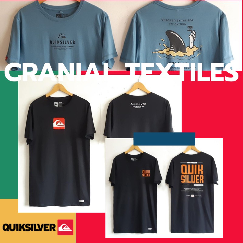  KAOS  QUIKSILVER BM COMBED  30S  SABLON DEPAN  BELAKANG  