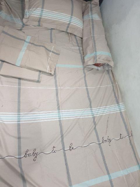 Homemade Sprei Single 120x200 Tinggi 30cm Katun Jepang Impor Motif Minimalis Murah Merk Fria